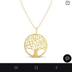 Tree of Life Necklace 10K Yellow Gold 18"